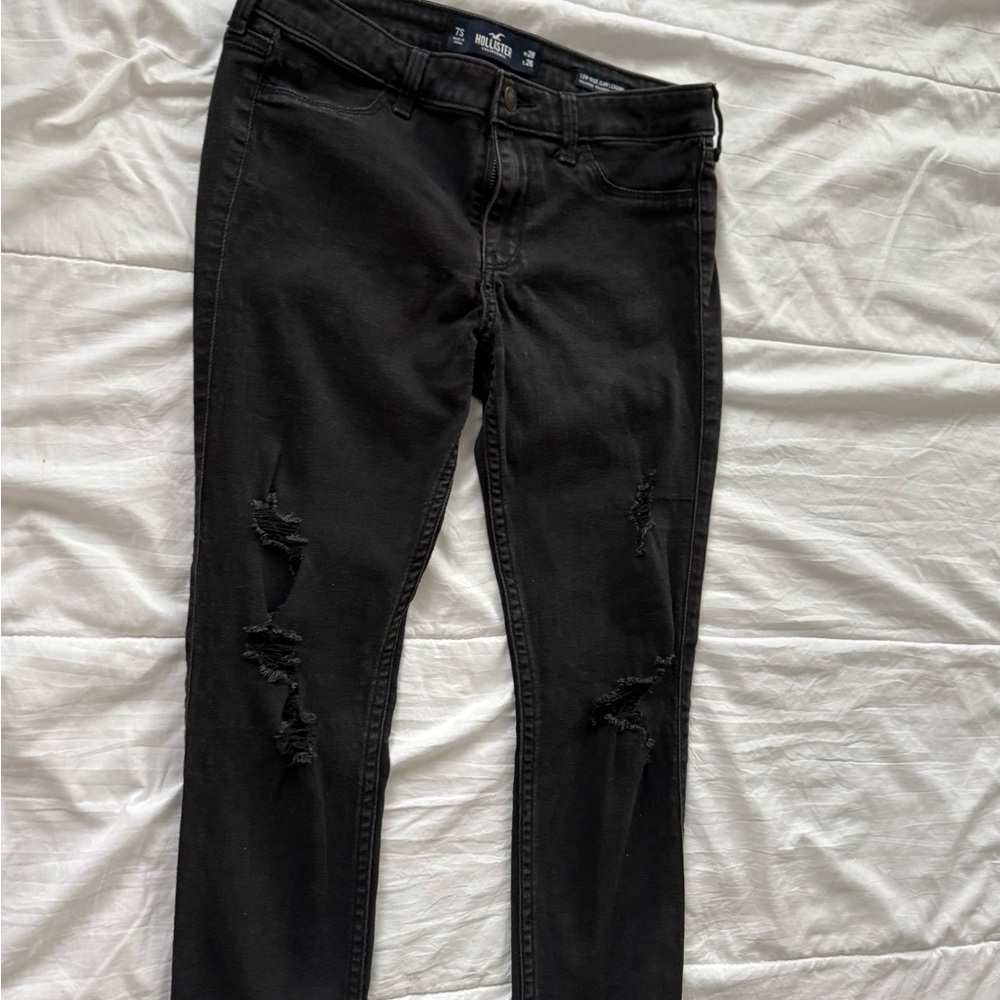 Hollister Black Skinny Distressed Jeans